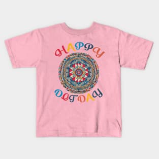 Happy dot day flower circle Kids T-Shirt